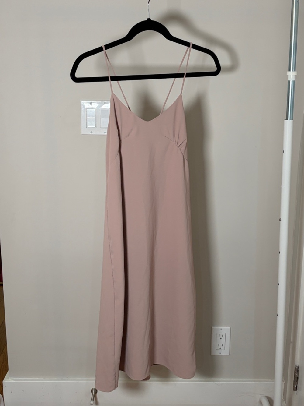Oak and Fort Blush Pink Slip Dress with Spaghetti Straps - Small